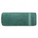 Puszysty ręcznik frotte z bordiurą RIKI 50X90 ciemny zielony