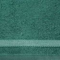 Puszysty ręcznik frotte z bordiurą RIKI 50X90 ciemny zielony
