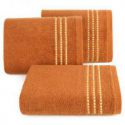 Ręcznik frotte z lśniącą bordiurą FIORE 70X140 ceglany