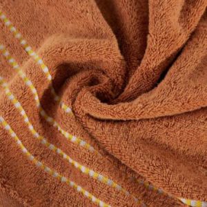 Ręcznik frotte z lśniącą bordiurą FIORE 70X140 ceglany