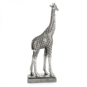 Figurka dekoracyjna żyrafa EVAN 11X6X29 srerbna