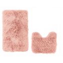 2CZ Dywaniki Łazienkowe Pluszowe Shaggy Megan różowe