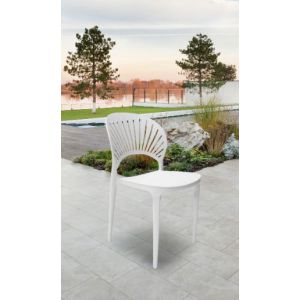 Krzesło ogrodowe plastikowe KEA 46x44x83,6 białe
