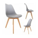 Krzesło skandynawskie EMMA 48x52x82 szare