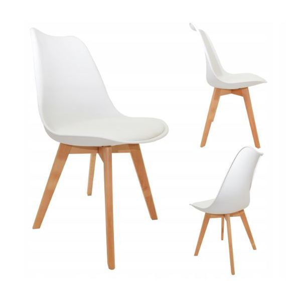Krzesło skandynawskie EMMA 48x52x82 białe