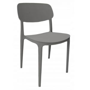 Krzesło ogrodowe z polipropylenu DELOS 46x44x78,5 czarne