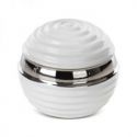 Kula dekoracyjna ceramiczna ELDA 10X10X10 biała+srebrna x2