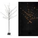 Sztuczne drzewko ozdobne świąteczne czarne 150cm lampki LED brzoza