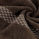 Ręcznik bawełniany z żakardową bordiurą RIVA 30X50 brązowy