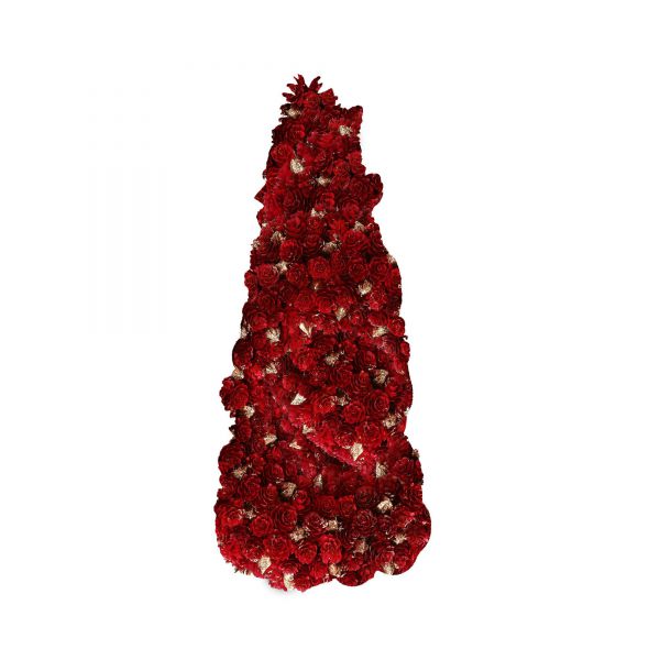 Rituali Domestici Ozdoba świąteczna choinka 17x40 cm czerwona
