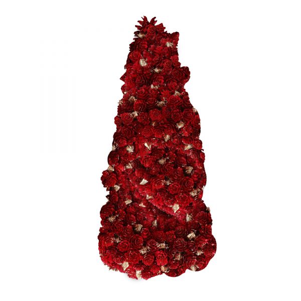 Rituali Domestici Ozdoba świąteczna choinka 19x50 cm czerwona