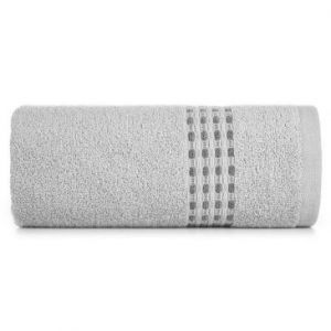 Ręcznik bawełniany z żakardową bordiurą RIVA 70X140 srebrny
