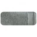 Ręcznik bawełniany frotte z metaliczną nicią na bordiurze LUNA 70X140 stalowy