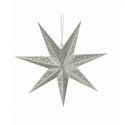 Gwiazda świetlna wisząca witraż jak lampka 75 cm srebrna