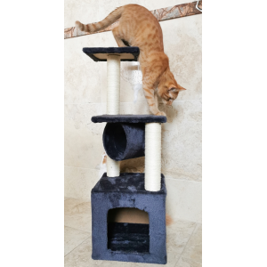 Drapak dla kota 30x30x92cm wieża legowisko tunel domek z myszka