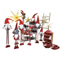 Skrzat Mikołaj krasnal stojący ozdoba na święta 60cm czerwony