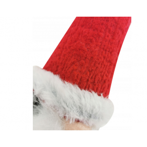 Mikołaj krasnal skrzat świąteczny siedzący 50cm czerwony