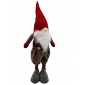 Mikołaj skrzat gnom świąteczny stojący 56cm czerwony