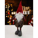 Mikołaj skrzat gnom świąteczny stojący 56cm czerwony