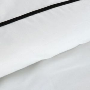 Ekskluzywna pościel z makosatyny z logo EVA Minge 220X200 70X80X2 biała