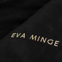 Ekskluzywna pościel z makosatyny z lamówką EVA Minge 160X200 70X80X2 czarna