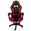 Fotel biurowy gamingowy obrotowy ekoskóra dla graczy MODERN czerwony + czarny