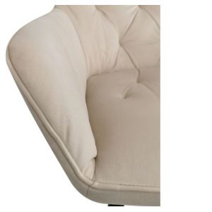Nowoczesne krzesło kubełkowe tapicerowane velvet JULIA beżowe
