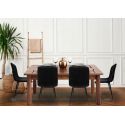 Krzesło tapicerowane pikowane velvet ADA 44x40x86 cm czarne