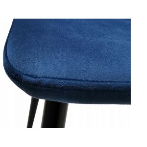 Krzesło tapicerowane pikowane velvet ADA 44x40x86 cm granatowe 44x