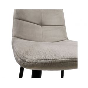 Krzesło tapicerowane welurowe loft IGA 44x40x86 cm toupe