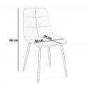 Krzesło tapicerowane welurowe loft IGA 44x40x86 cm toupe