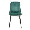 Nowoczesne krzesło tapicerowane velvet AIDA 44x40x86 cm ciemnozielone
