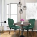 Nowoczesne krzesło tapicerowane velvet AIDA 44x40x86 cm ciemnozielone