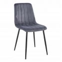 Nowoczesne krzesło tapicerowane velvet AIDA 44x40x86 cm ciemnoszare