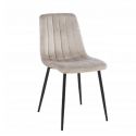 Nowoczesne krzesło tapicerowane velvet AIDA 44x40x86 cm toupe