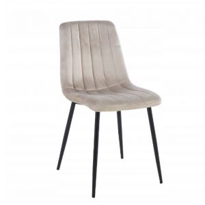 Nowoczesne krzesło tapicerowane velvet AIDA 44x40x86 cm toupe