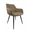 Krzesło tapicerowane fotel velvet CAROL 58,5x57x85 cm złote