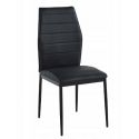 Krzesło tapicerowane ekoskóra jadalnia salon biuro MARK 44x40x96 cm czarne