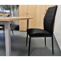 Krzesło tapicerowane ekoskóra jadalnia salon biuro MARK 44x40x96 cm czarne