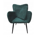 Fotel uszak skandynawski z poduszką TEDY 76x70x102 cm ciemny zielony