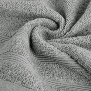 Ręcznik bawełniany z wypukłą bordiurą ALINE 70X140 srebrny