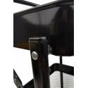 Wózek metalowy na kółkach z rączką 3 półki kuchnia łazienka 82cm czarny