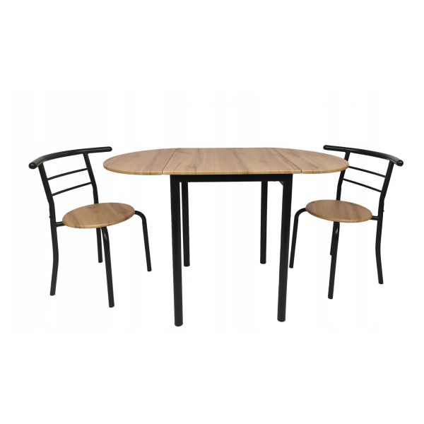 Zestaw mebli do domu kuchni jadalni salonu dwa krzesła + stół składany