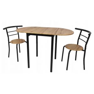 Zestaw mebli do domu kuchni jadalni salonu dwa krzesła + stół składany