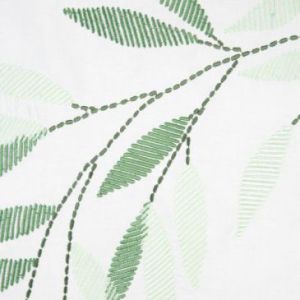 Pościel bawełniana z haftem HAFT 160X200 70X80X2 biała+zielona