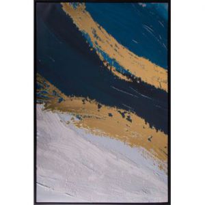 Obraz dekoracyjny Abstrakcja oprawiony 60X90 biały+niebieski+złoty