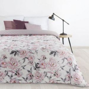 Narzuta na łóżko pikowana FLOWER 220X240 różowa