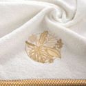 Ręcznik bawełniany z haftem i ozdobną bordiurą PALM 70X140 biały
