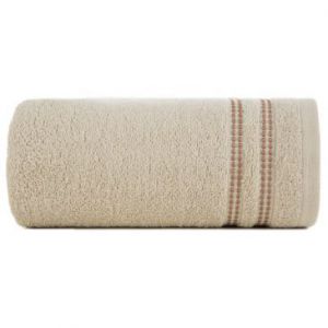 Ręcznik frotte z welurową bordiurą ALLY 30X50 beżowy