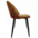 Krzesło tapicerowane welurowe loft SOFIA 47x43x80 cm złote